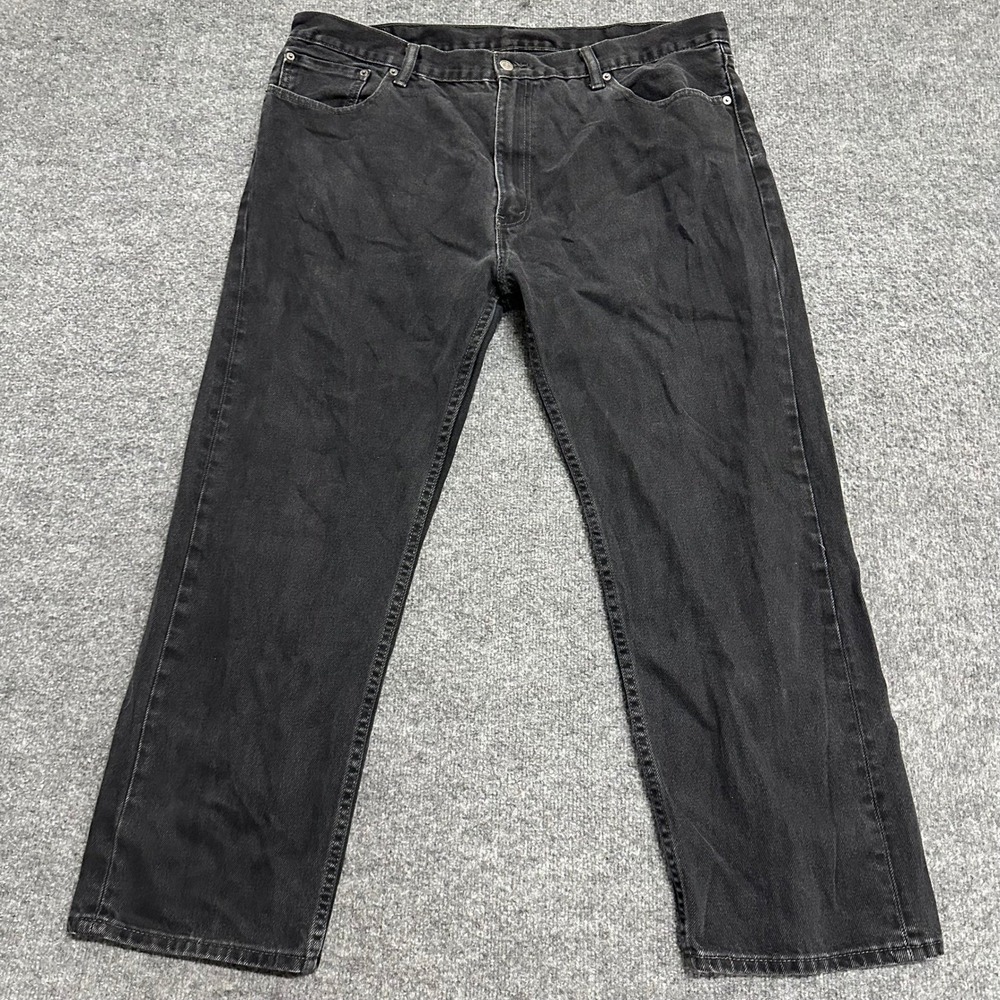 Levi's Jeans Mens Size 42 Black 505 Regular Fit Straight Leg Denim Pants Classic